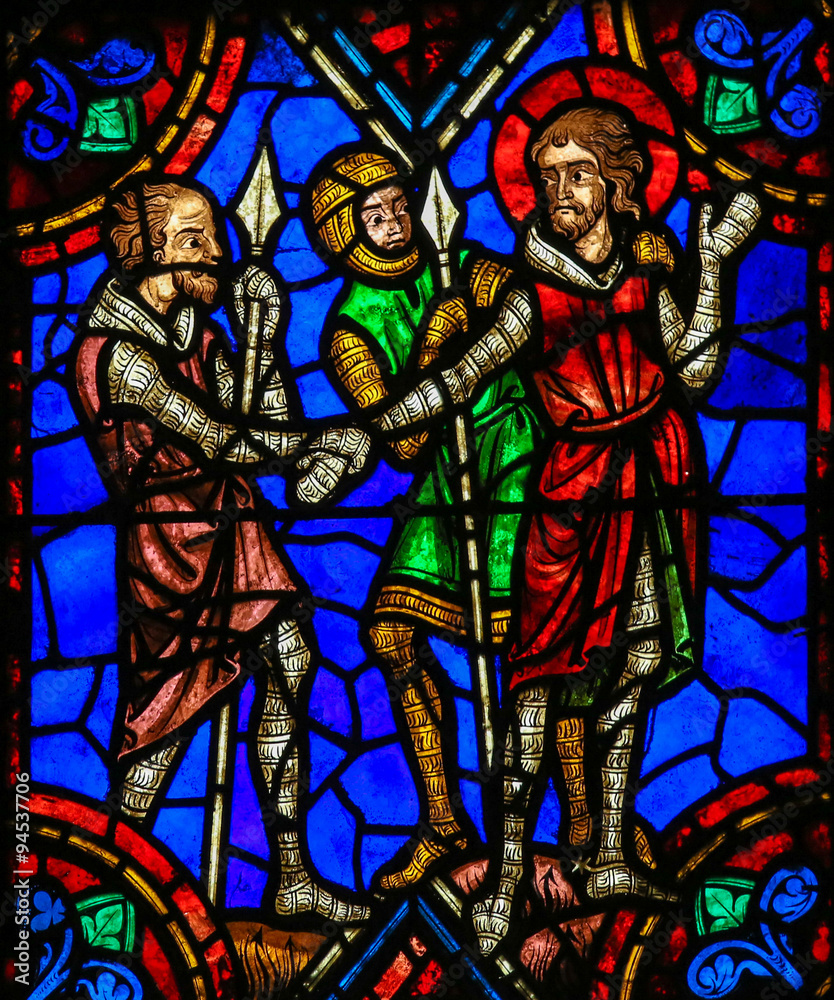 Stained glass window in Tours