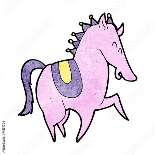 cartoon prancing horse