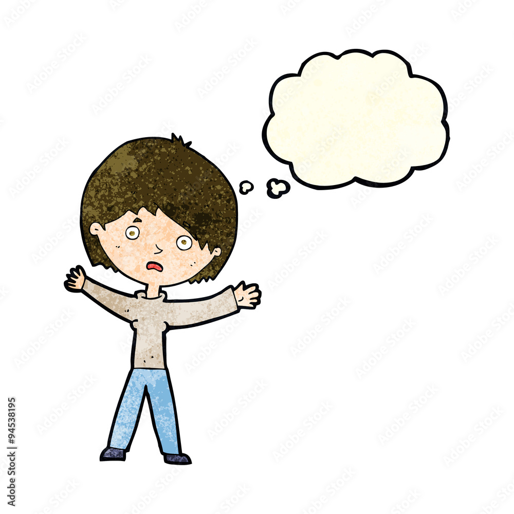 cartoon worried woman with thought bubble cartoon worried woman with thought bubble