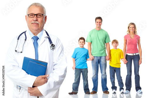 Medical family doctor and patients. 