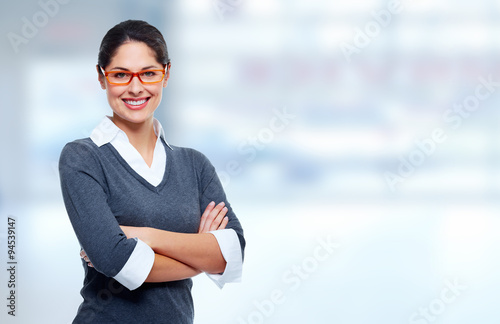 Beautiful smiling business woman. Free Download Beautiful smiling business woman. - GFXLoad