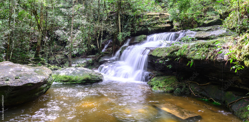 Panoramic view of Tham Yai Waterfall at Phu Kradueng national park, Loei Thailand. Panoramic view of Tham Yai Waterfall at Phu Kradueng national park, Loei Thailand.