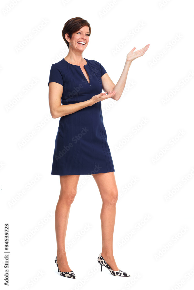 Mature business woman with short hairstyle. Mature business woman with short hairstyle.