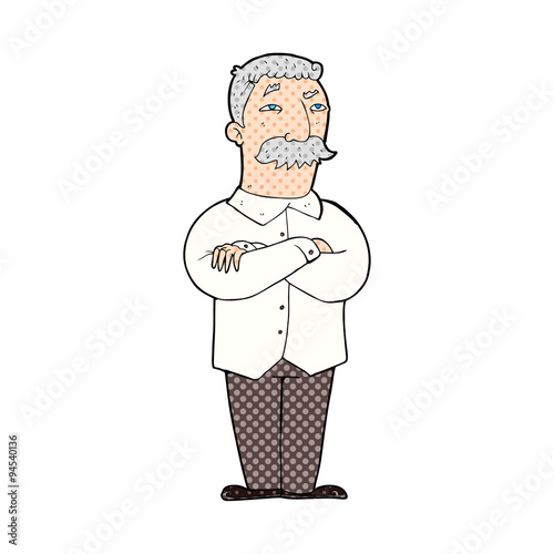 cartoon old man