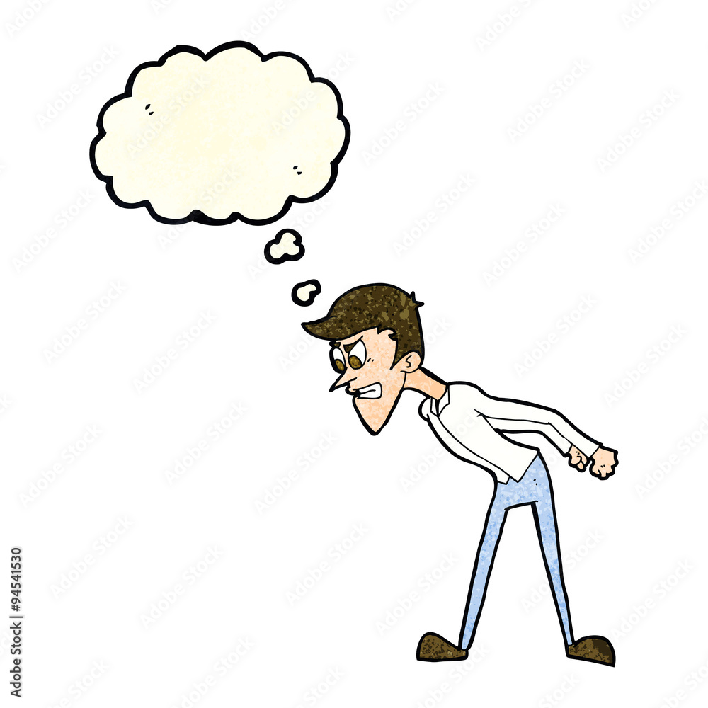 cartoon angry man with thought bubble cartoon angry man with thought bubble