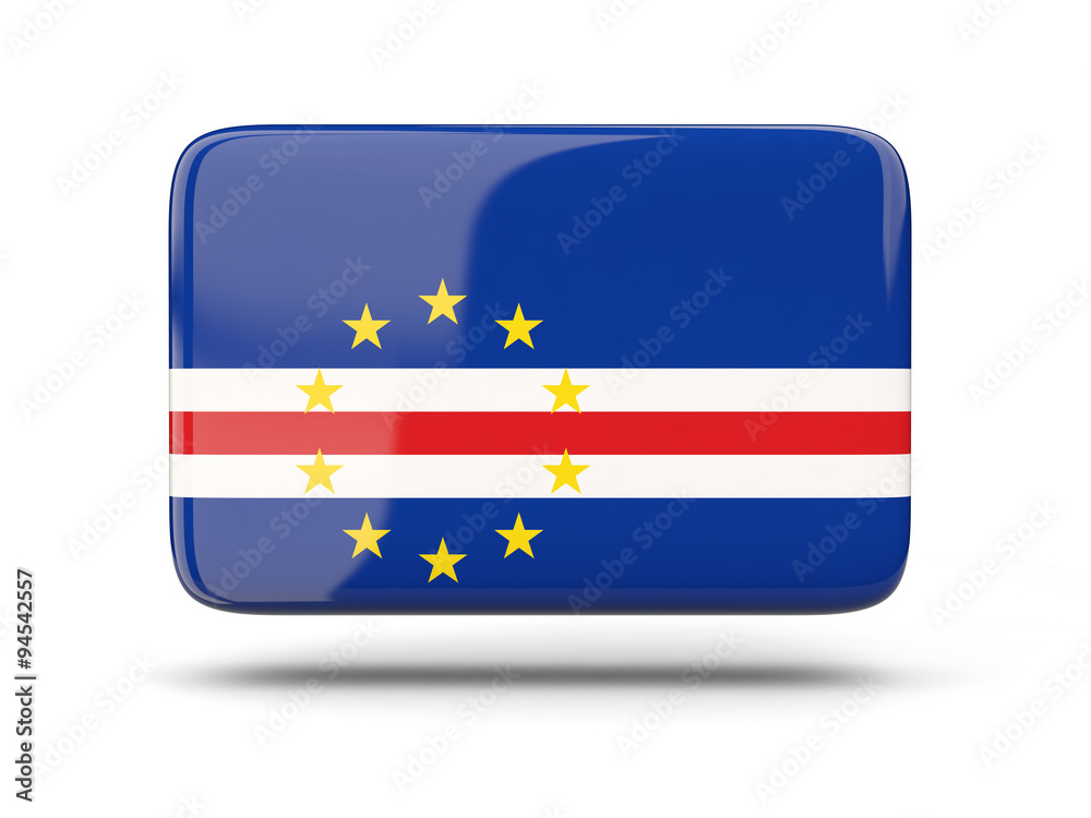 Square icon with flag of cape verde Square icon with flag of cape verde