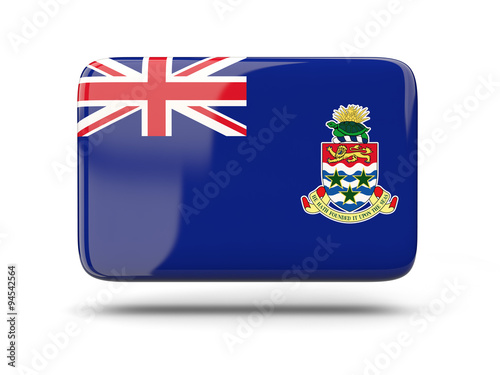 Square icon with flag of cayman islands photo