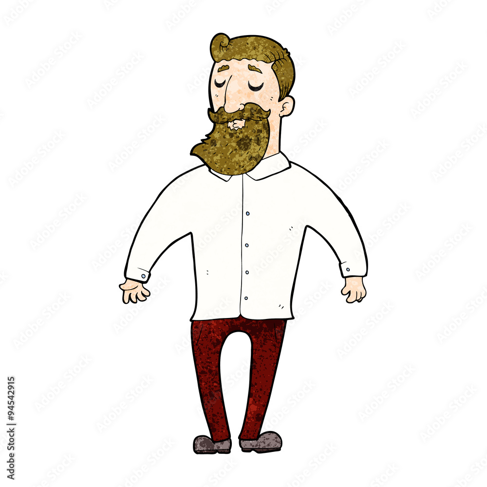 Obraz premium cartoon bearded man