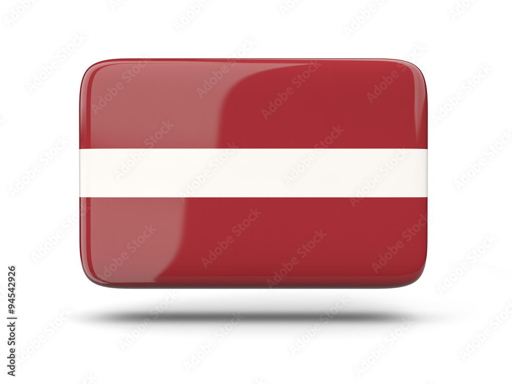 Square icon with flag of latvia