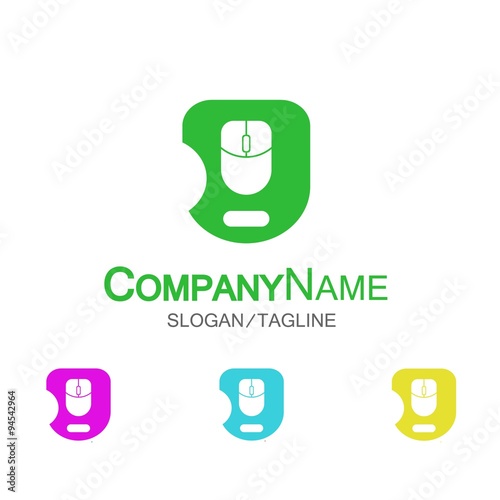 Computer logo icon Vector