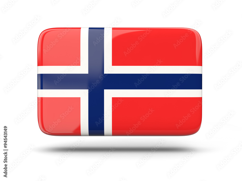 Square icon with flag of norway