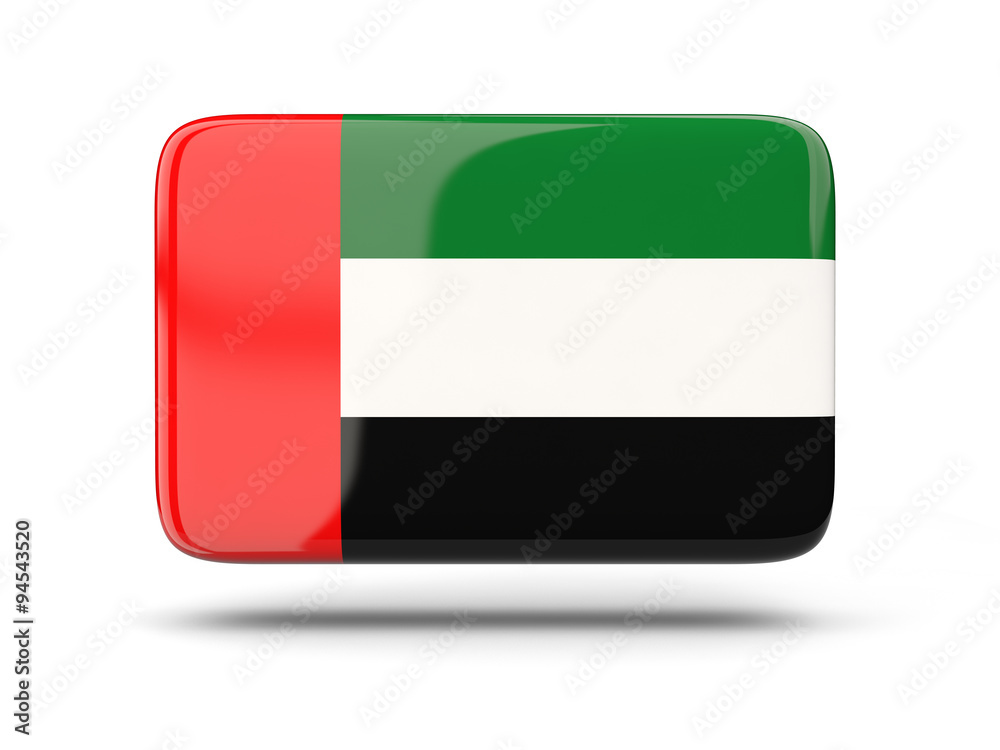 Square icon with flag of united arab emirates Square icon with flag of united arab emirates