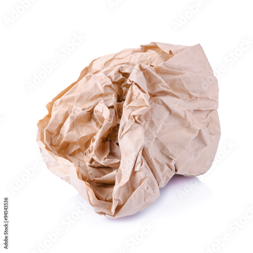 Brown Paper Bag Isolated on a White Background