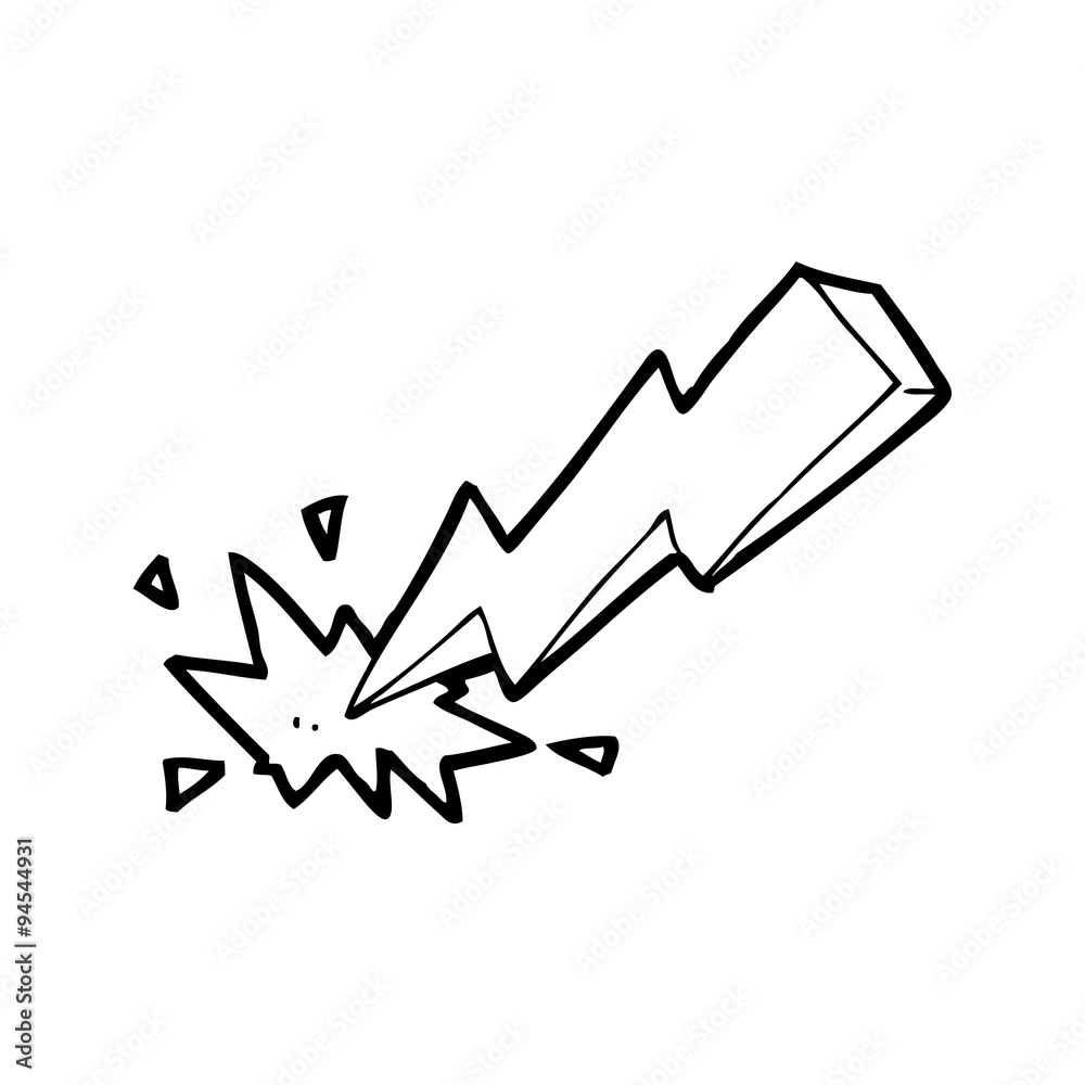 Hand drawn electric lightening element Comic doodle sketch style  Thunderbolt for flash energy concept icon Vector illustration Stock  Vector Image  Art  Alamy