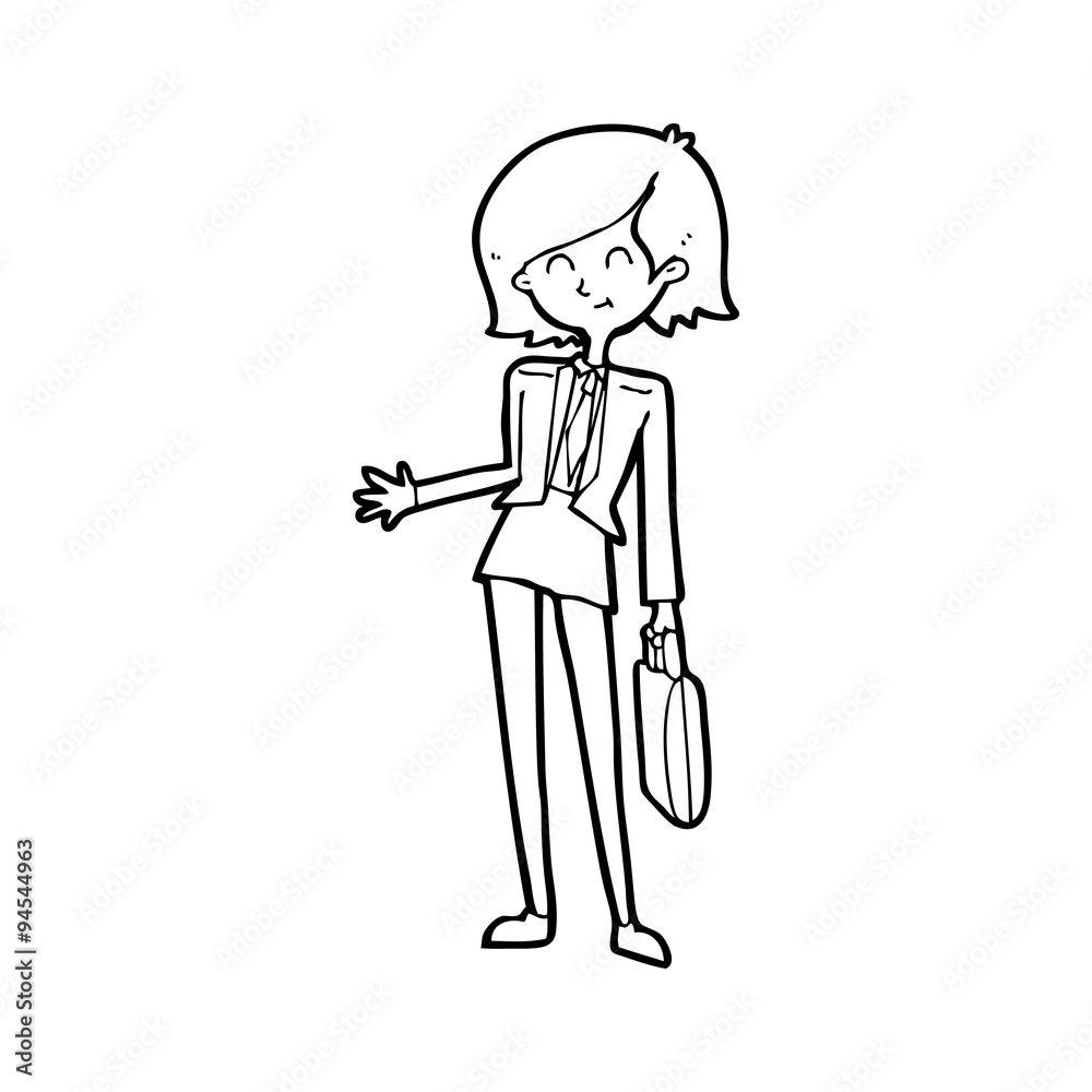 line drawing cartoon businesswoman line drawing cartoon businesswoman