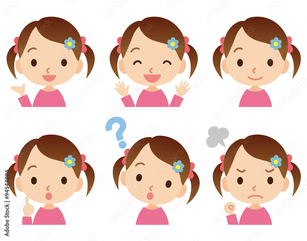 子供 女の子 表情ポーズ セット 子供 女の子 表情ポーズ セット