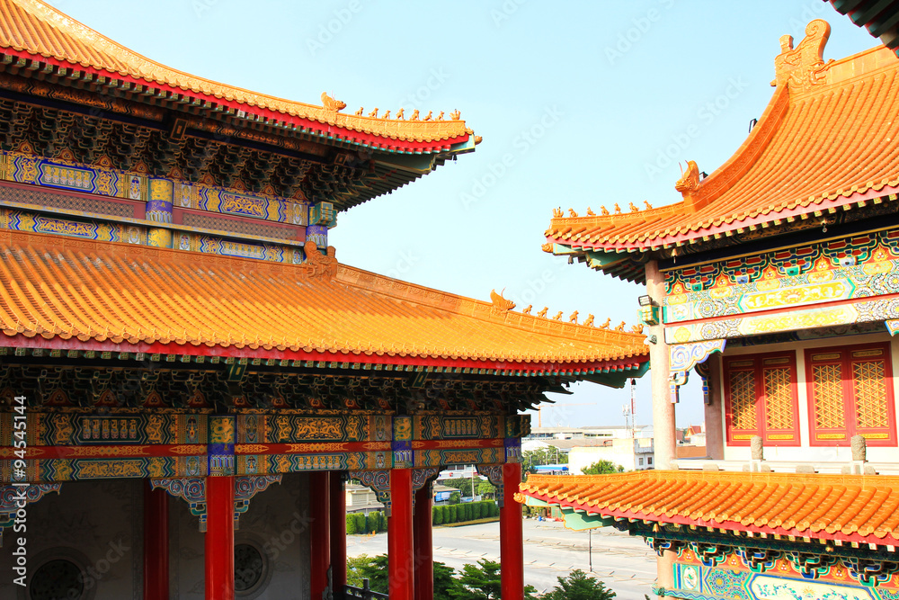 Traditional Chinese style temple at Wat Leng-Noei-Yi Traditional Chinese style temple at Wat Leng-Noei-Yi