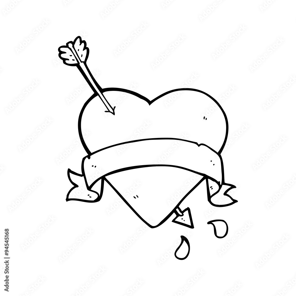 line drawing cartoon heart tattoo line drawing cartoon heart tattoo