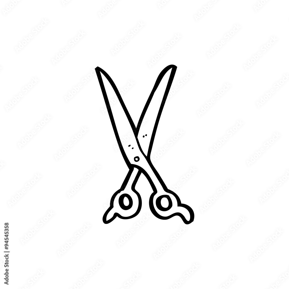 scissors drawing simple