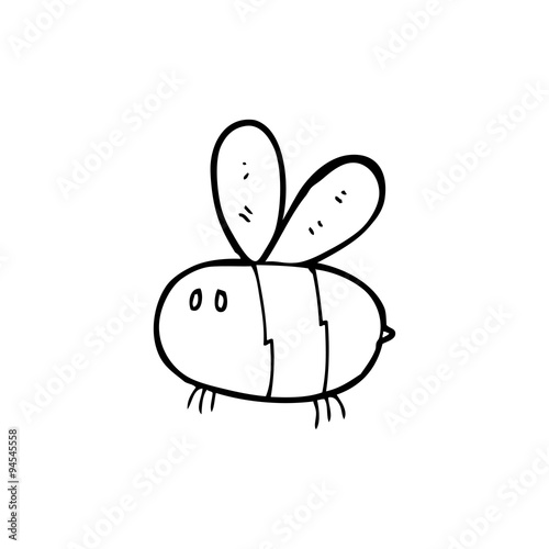 line drawing cartoon  bee © lineartestpilot