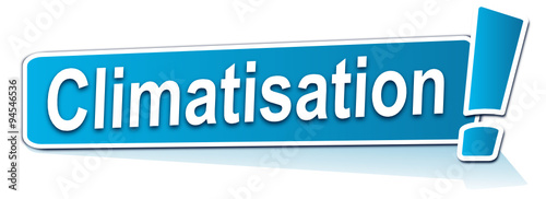 climatisation sur étiquette bleue