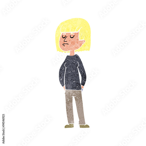 cartoon woman ignoring