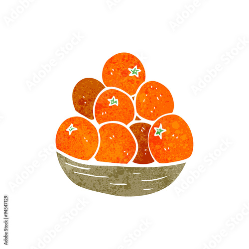 cartoon bowl of oranges