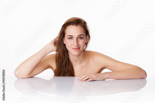 beautiful young woman relaxing for natural pampering spa treatment