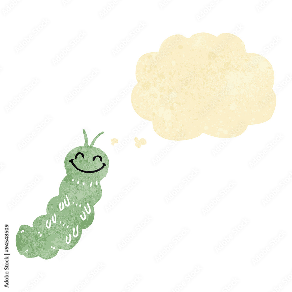 cartoon caterpillar with thought bubble cartoon caterpillar with thought bubble