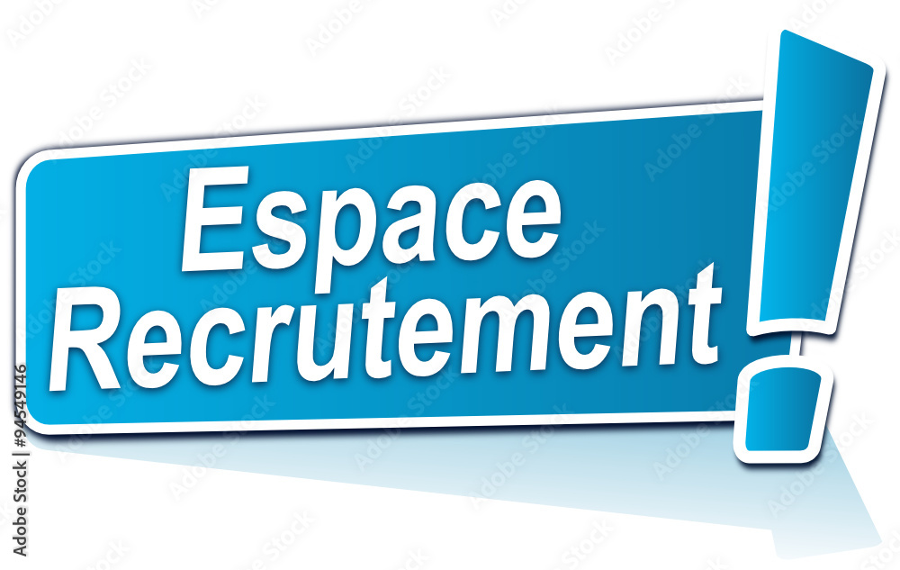 espace recrutement sur étiquette bleue espace recrutement sur étiquette bleue