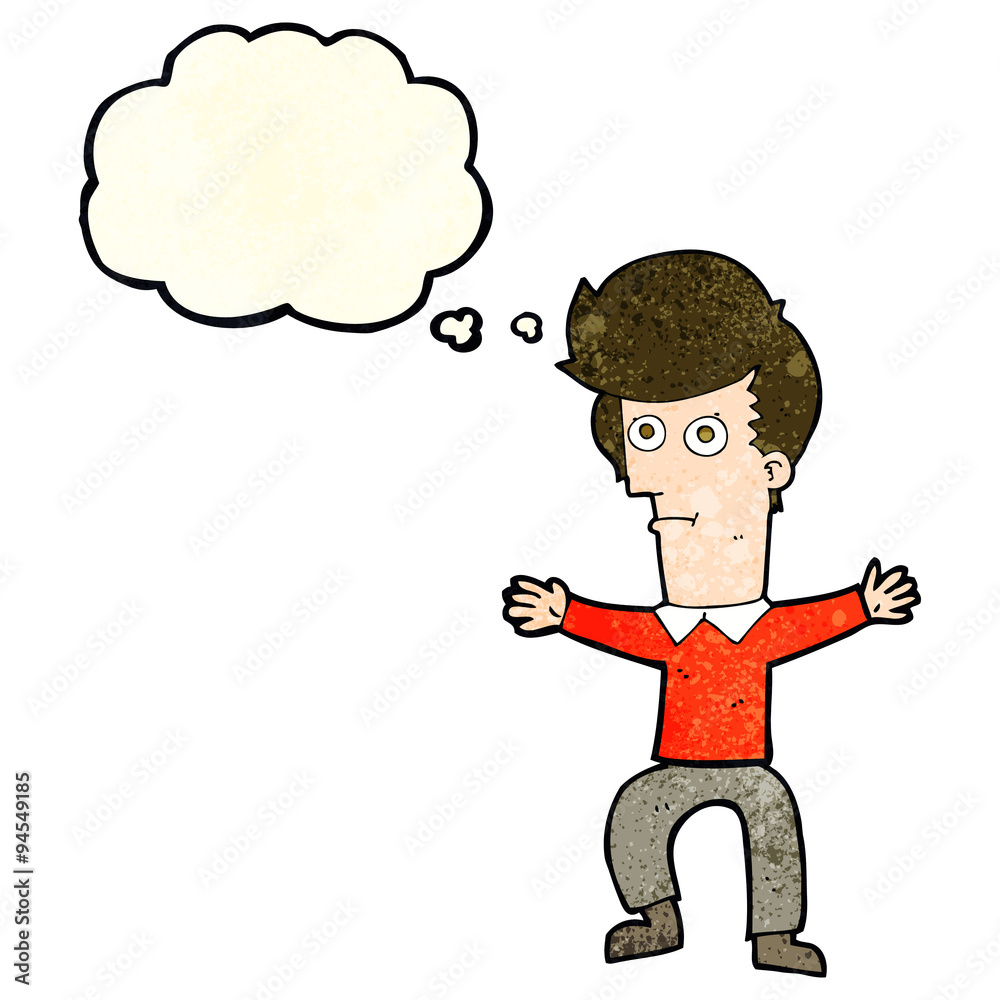 cartoon startled man with thought bubble cartoon startled man with thought bubble