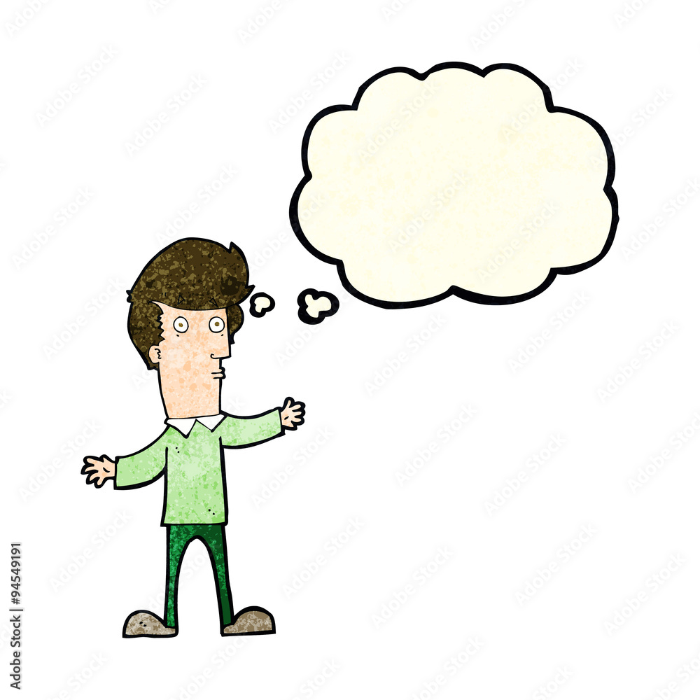 cartoon startled man with thought bubble cartoon startled man with thought bubble