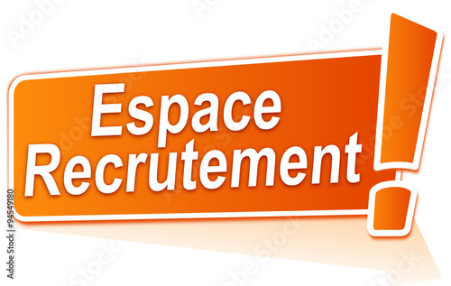 espace recrutement sur étiquette orange