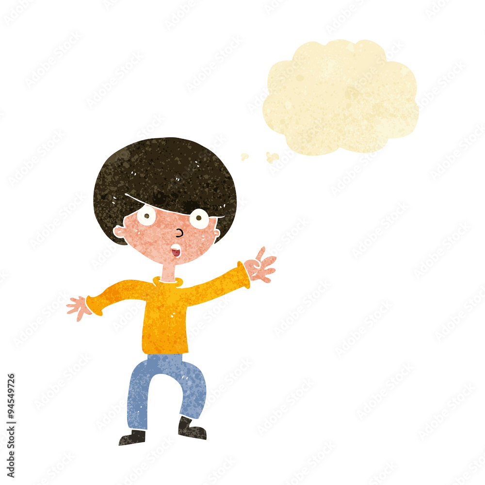 cartoon panicking boy with thought bubble cartoon panicking boy with thought bubble