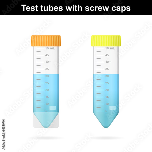 Test tubes with screw caps