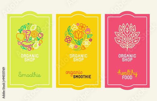 Vector set of design elements, icons and hand-lettering