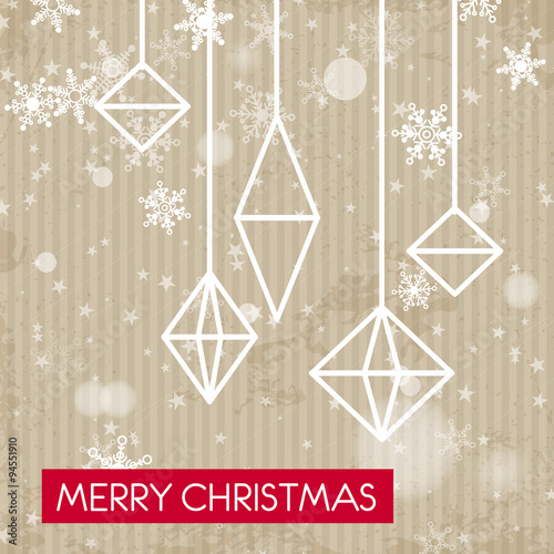 christmas card with crystals