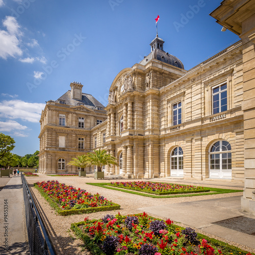Luxembourg Palace situated in Luxemburg Gardens (Jardin du Luxembourg) in Paris, France.