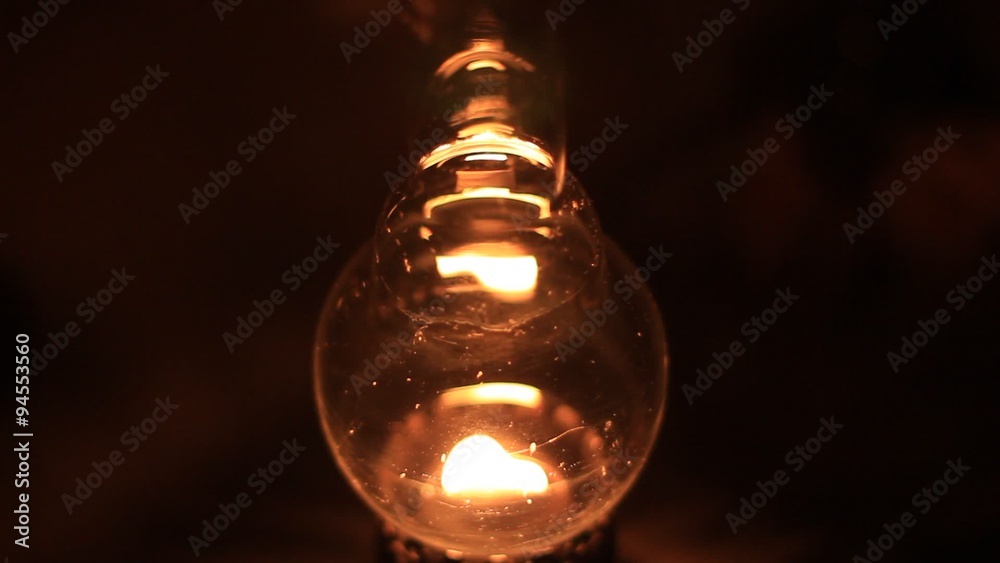 Burning kerosene lamp