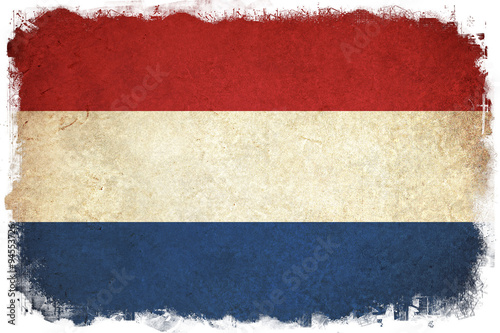 Fotótapéta Netherlands grunge flag illustration of european country