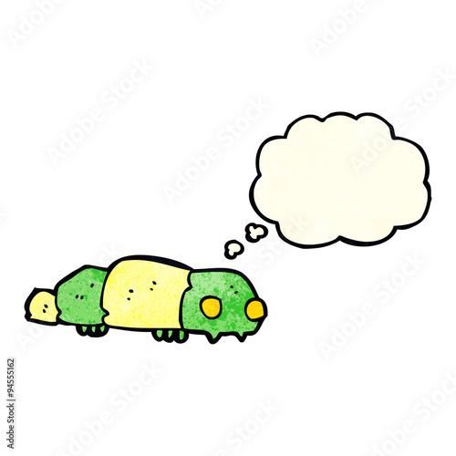 cartoon insect with thought bubble