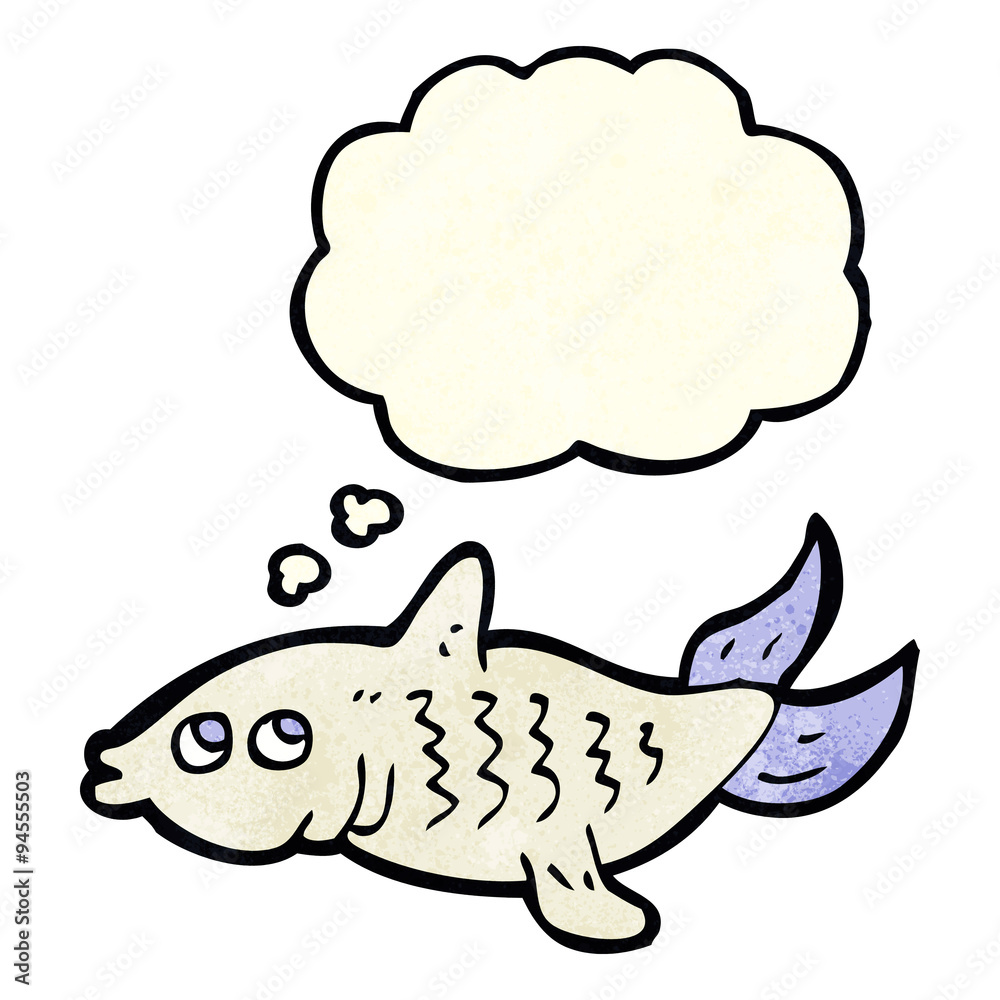 cartoon fish with thought bubble cartoon fish with thought bubble