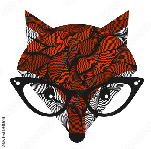 Fox. Vector illustration.