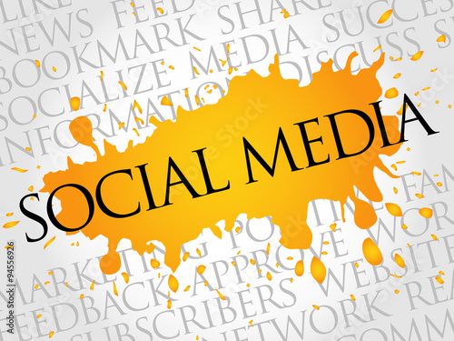 Social Media word cloud, business concept