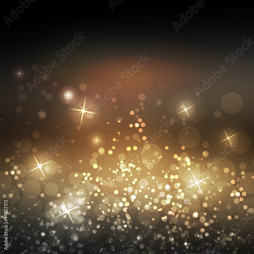 Sparkling Cover Design Template with Abstract, Blurred Background - Cover to Christmas, New Year or Other Designs