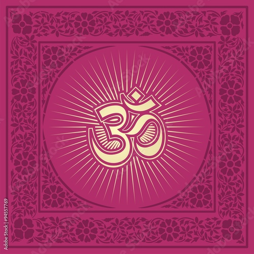 aum syllable, paisley design ,Hinduism, India