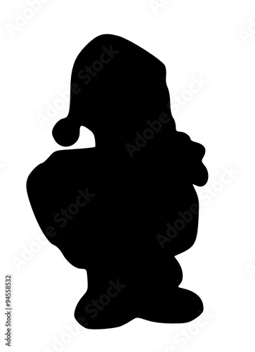 silhouette weihnachtsmann standing