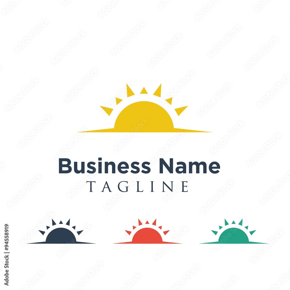 Fototapeta premium Sun logo icon Vector