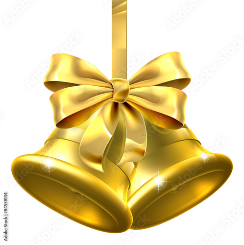 Gold Christmas Bells