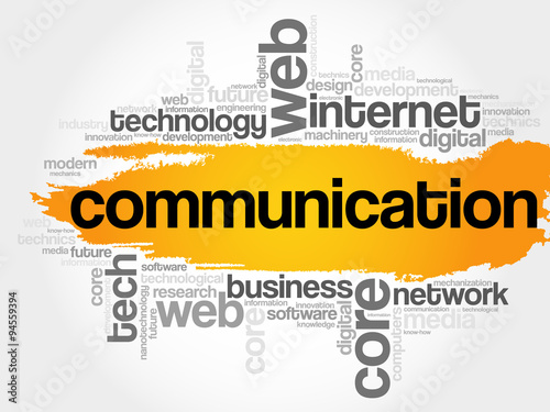 COMMUNICATION word cloud, business concept